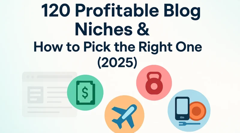 120 profitable blog niche idea 2025