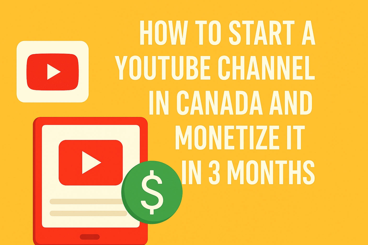 Start a YouTube Channel in Canada and Monetize